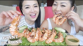 GIANT PRAWNS + Seafood Sauce (MUKBANG) *Lets EAT | SASVlogs