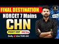 NORCET Special | CHN | Theory,  MCQs & PYQs | NORCET 7 Mains | Final Destination | CHN By Sagar Sir