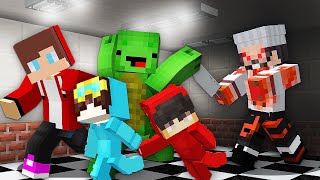 Nico and Cash Escape the Pizzeria in Minecraft JJ and Mikey Challenge Pranks - Maizen