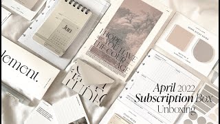 ASMR Unboxing | April '22 Penspiration and Planning + Stationery Box | Cloth & Paper