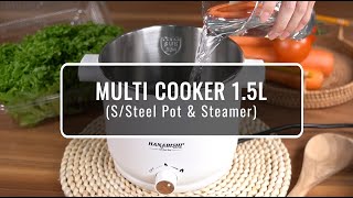 Hanabishi Multi Cooker S/Steel Pot with Steamer 1.5 L HA1315