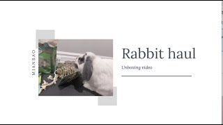 Rabbit Unboxing/haul from Oxbow | With My Little Helper (mianbao🐰)