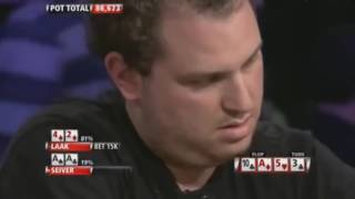 Scott Seiver's Aces get cracked by Phil Laak - SCOTT GETS TILTED!