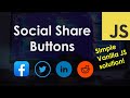 Social Share Buttons – JavaScript Tutorial