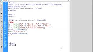 array operator in php Part 21