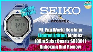 Seiko Prospex Mt. Fuji World Heritage Limited Edition 100m Solar Quartz SBEB011 Unbox \u0026 Review