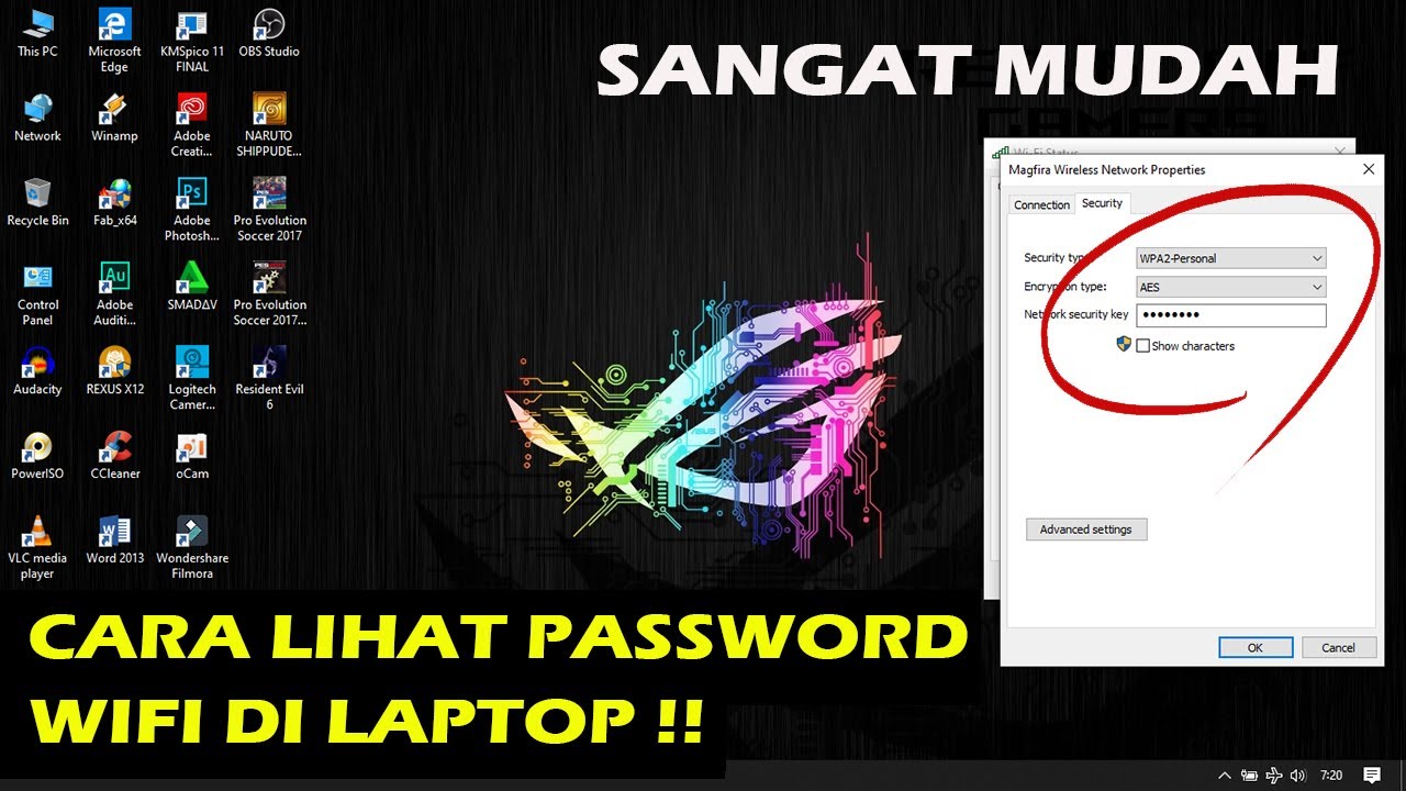 Cara Melihat Password Wifi Yang Sudah Terhubung Ke Laptop/Kompuer Kita ...