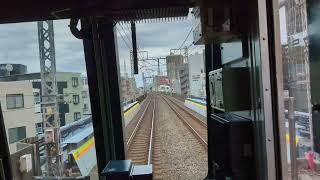 地下鉄東西線　前面展望　地上区間　各駅停車（南砂町から浦安、葛西で快速通過待ち）