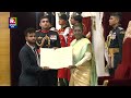 manu bhaker d gukesh harmanpreet singh and praveen kumar receive khel ratna award