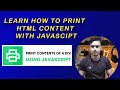 Printing a Page or Specific Element Data using JavaScript |  print() method