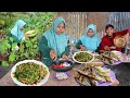 Panen Genjer di Sungai Dan masak begini bikin boros nasi, masakan desa, hidup di desa