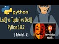 Python Tutorial #4  List, Tuple and Dictionary in python | Python Full Course For Beginners in Hindi
