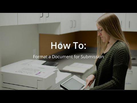 How To Format A Document For Submission Youtube