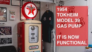 1954 Tokheim Model 39 Short Gas Pump – fully functional