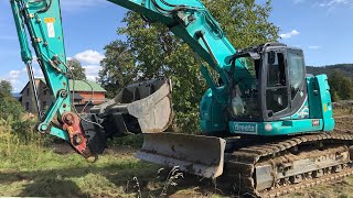 Kobelco SK230SR digging pit / Loading Hydrema 912 / 4K