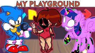 FNF Character Test | Gameplay VS My Playground | Sonic, Girlfriend.EXE
