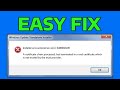 How To Fix Windows Installation Encountered Error 0x800b0109
