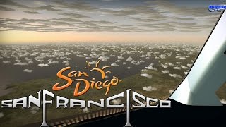 San Diego to San Francisco in 4 Minutes [Beautiful Time-Lapse FSX Movie]