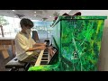 【ストリートピアノ】緑豊かなペイントピアノで奏でる（ショパン：幻想即興曲／chopin fantaisie impromptu op.66）【新浜松駅】