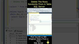 How To Delete the rows from a table randomly #sqlserver