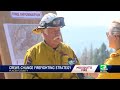 Mosquito Fire: Firefighters hold off flames fueled by Saturday wind gusts, fire doesn't jump peri...