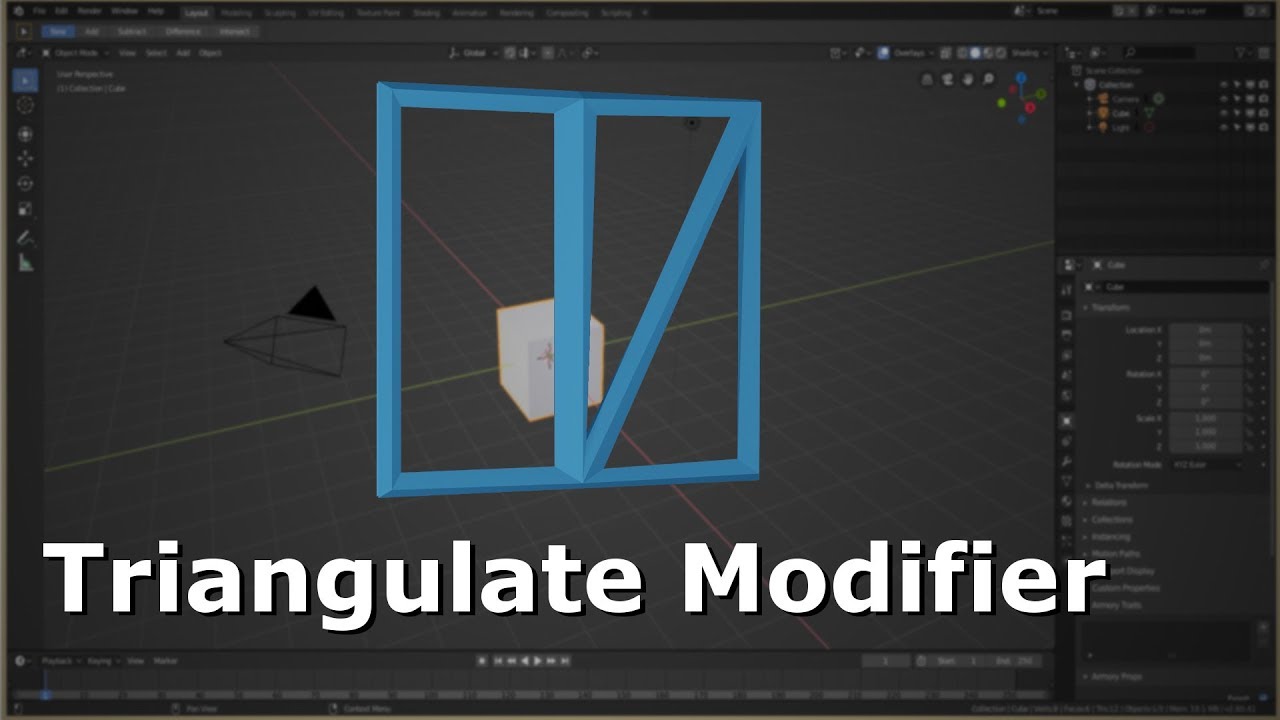 Triangulate Modifier [GER] Blender 2.8 - YouTube