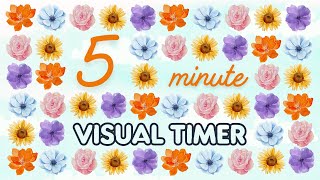 🌸 5-Minute Visual Timer | Flower Disappearing Countdown for Classrooms 🌸 With Relaxing Music