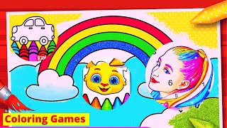 Color, Paint, Draw Coloring Games! Coloring book for kids with paint by numbers - TubeBox Kids