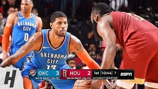 Oklahoma City Thunder vs Houston Rockets - Full Game Highlights | February 9, 2019 | 2018-19 Season