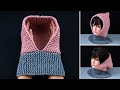 A simple knitted snood/hood for beginners quickly!