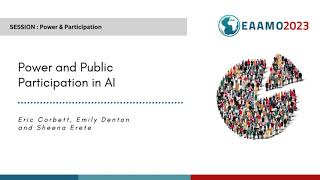 EAAMO'23: Power and Public Participation in AI