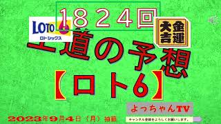 ロト6予想1824回,5口です。参考にして１等を狙ってください。