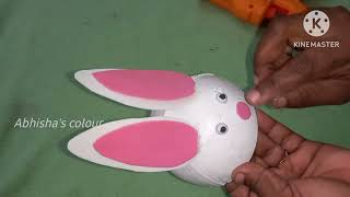Coconut shell craftideas/ Coconut shell rabbit making/Best out  of waste/DIY