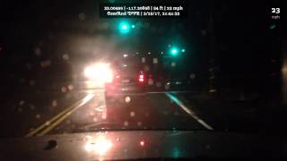 Driver fails to yield at unprotected left turn almost causes an accident.