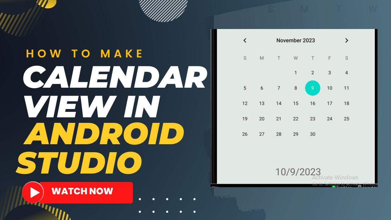 рџ пёџcalendar App In Android Studio Youtube