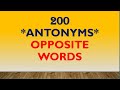 #Antonyms #oppositewords opposite words learn 200 common and useful Antonyms |improve vocabulary