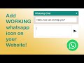 How to add floating whatsapp icon on html website|| floating-wpp.js