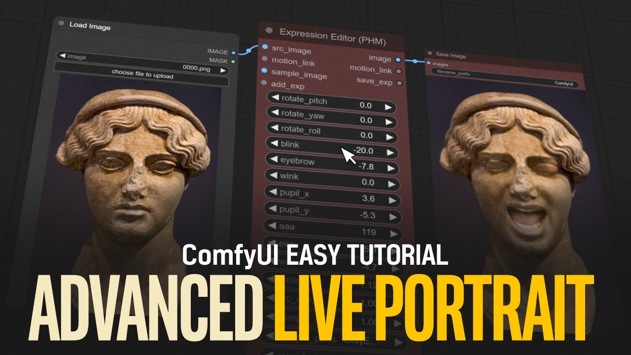 Comfyui Advanced Liveportrait Easy Tutorial Facial Animation Youtube