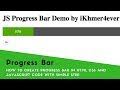 How to create progress bar in HTML CSS and Javascript with easy step  iKhmer4ever