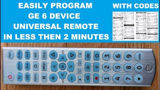 Easliy Program GE Universal Remote 33712 with TV using Direct Code Entry