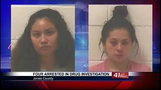4 people in Jones County arrested for trafficking meth, possession of guns