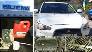 Oljebyte - Mitsubishi Lancer 2009 (Oil change)