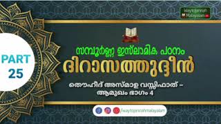 ഇസ്‌ലാം സമ്പൂർണ്ണ പഠനം Part -25/ തൌഹീദ് അസ്മാഉ വസ്സിഫാത് – ആമുഖം ഭാഗം 4/ WaytojannaH