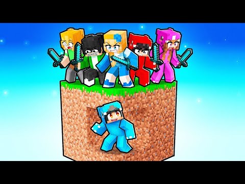 Locked on One Chunk VS 10 HUNTERS in Minecraft!