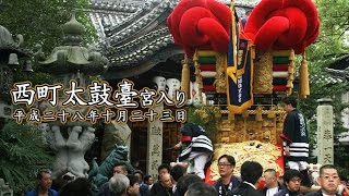 平成28年 西町太鼓台 宮入り (伊予三島秋祭り)