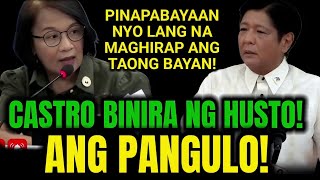 CONGW CASTRO BINANATAN NG HUSTO ANG PANGULO..