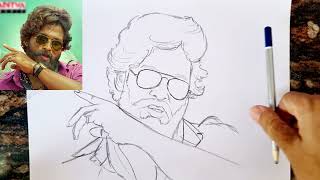 Pushpa Allu arjun Drawing || How to draw Allu Arjun Pushpa #drawing #pushpa #howtodraw