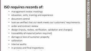 ISO: Record Control