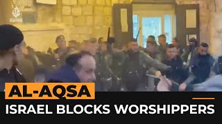 Israeli forces break up worshippers near Al-Aqsa mosque | Al Jazeera Newsfeed
