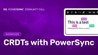 Showcase: Using CRDTs with PowerSync